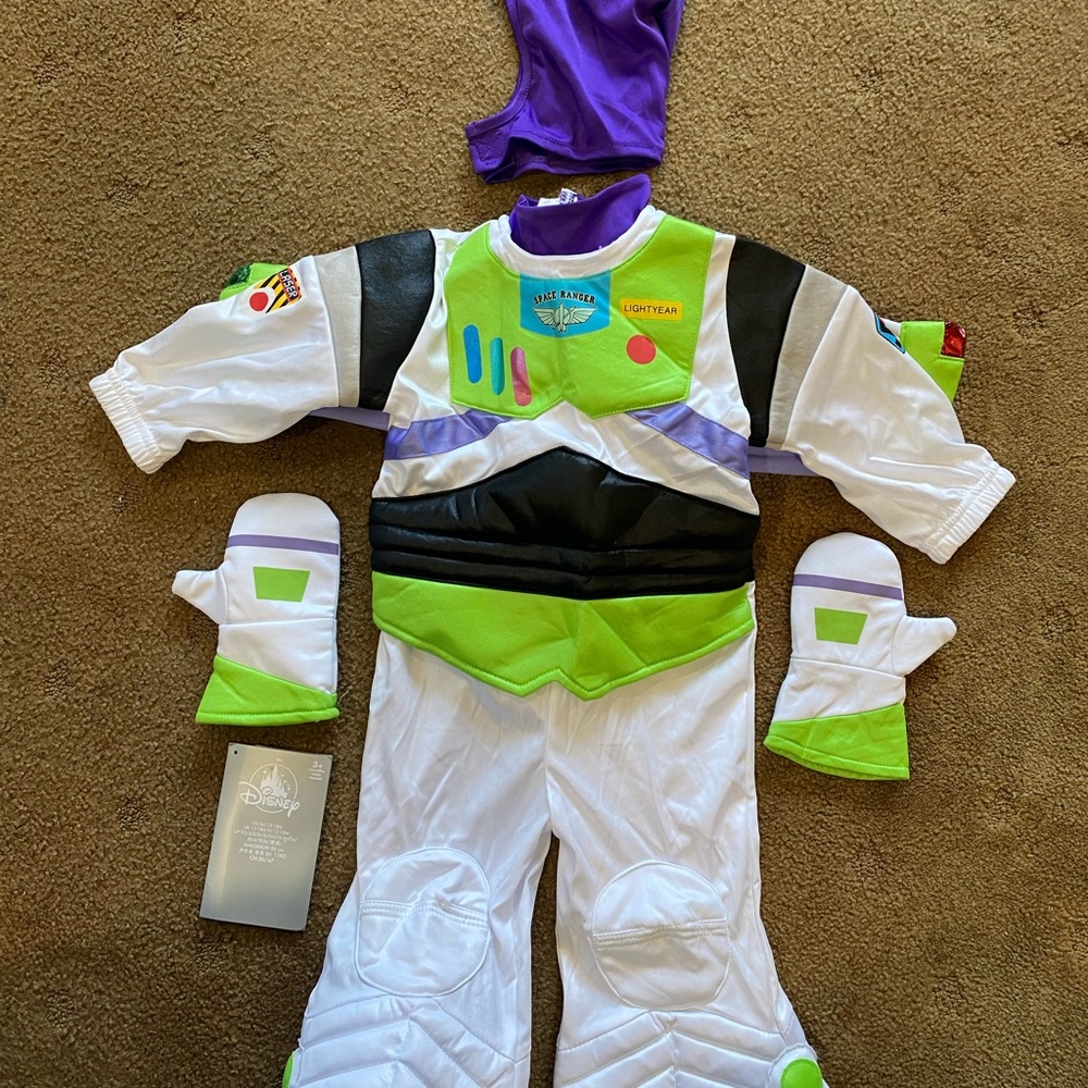 Disney Buzz Lightyear Kids Costume - Green, White, Black, Purple